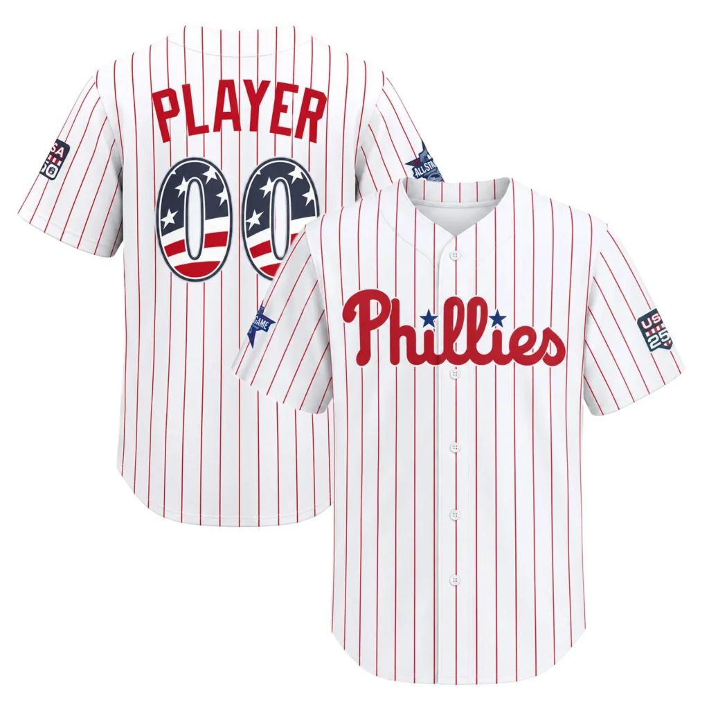 Fourth of July Philadelphia Phillies Jersey Bold Custom Player