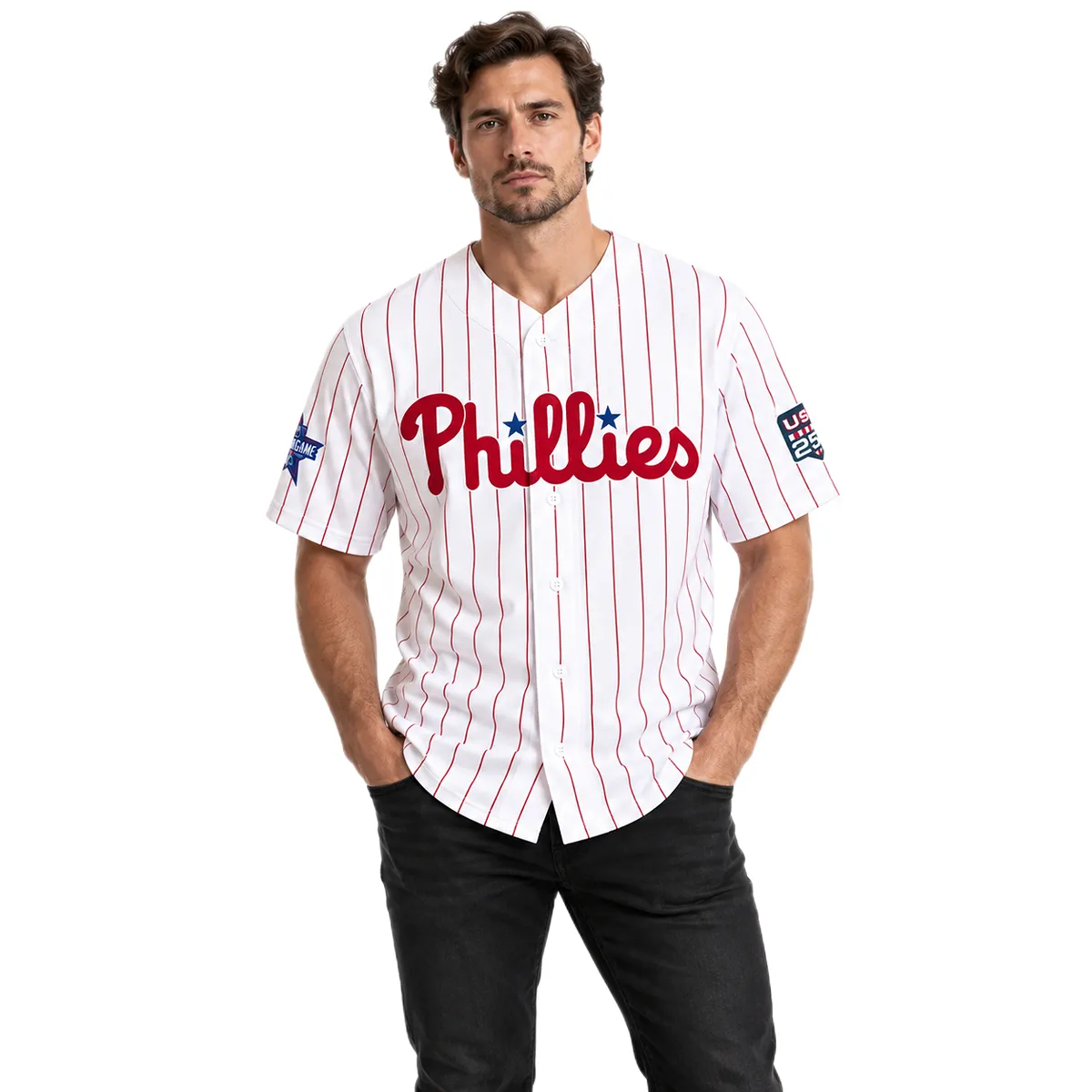 Fourth of July Philadelphia Phillies Jersey Bold Custom Player