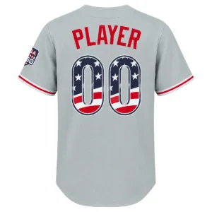 Fourth of July Philadelphia Phillies Gray Jersey USA 250 Bold Custom Player