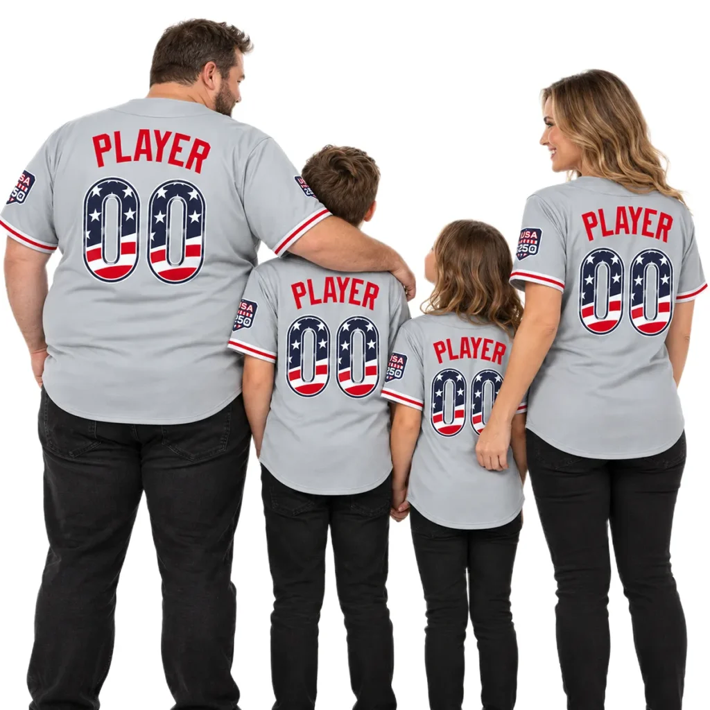 Fourth of July Philadelphia Phillies Gray Jersey USA 250 Bold Custom Player