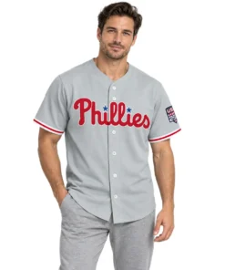 Fourth of July Philadelphia Phillies Gray Jersey USA 250 Bold Custom Player