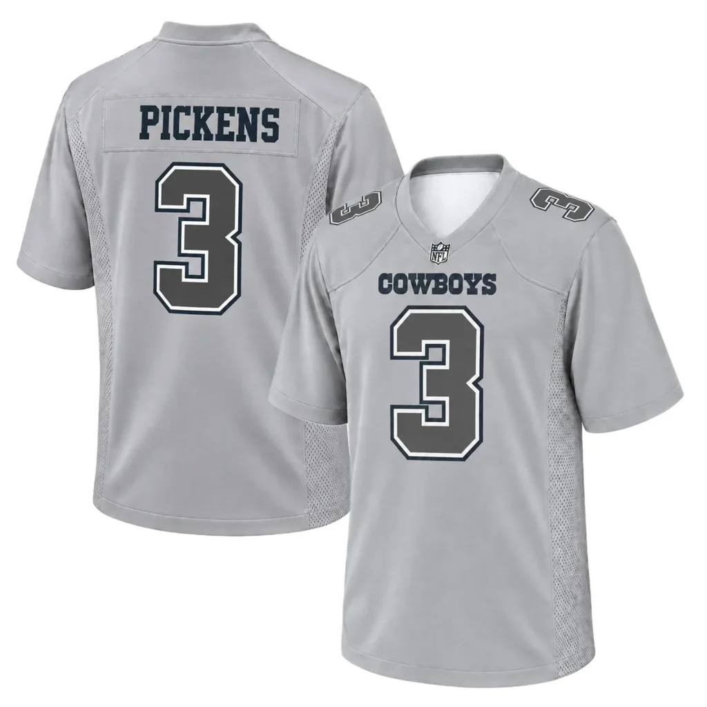 George Pickens Gray Jersey Vibrant Dallas Cowboy Apparel