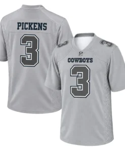 George Pickens Gray Jersey Vibrant Dallas Cowboy Apparel