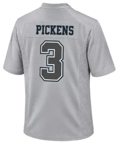 George Pickens Gray Jersey Vibrant Dallas Cowboy Apparel