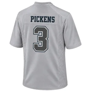 George Pickens Gray Jersey Vibrant Dallas Cowboy Apparel