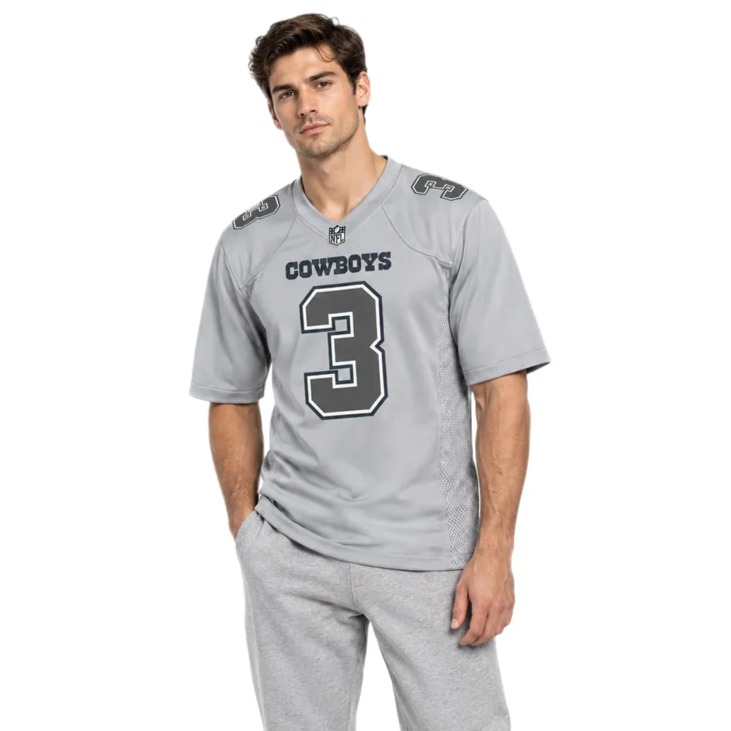 George Pickens Gray Jersey Vibrant Dallas Cowboy Apparel
