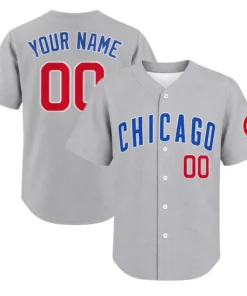 Gray Chicago Cubs Away Jersey 2026 Custom Game Day Unique