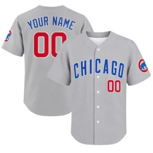 Gray Chicago Cubs Away Jersey 2026 Custom Game Day Unique