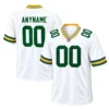 Green Bay Packers Rivalries Jersey White Custom Bold Name & Number