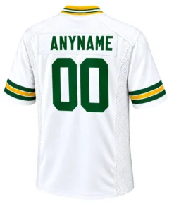 Green Bay Packers Rivalries Jersey White Custom Bold Name & Number
