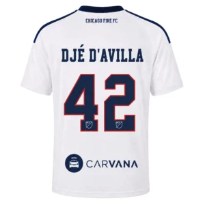 Dje D'avilla Chicago Fire FC Jersey with Epic Fan Apparel