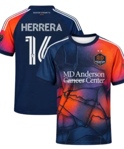 Hector Herrera Dynamo Jersey Powerful Blue Orange