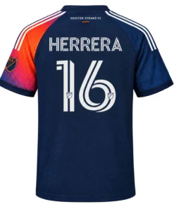 Hector Herrera Dynamo Jersey Powerful Blue Orange