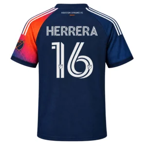 Hector Herrera Dynamo Jersey Powerful Blue Orange