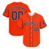Houston Astros Custom Jersey Vibrant Orange Style