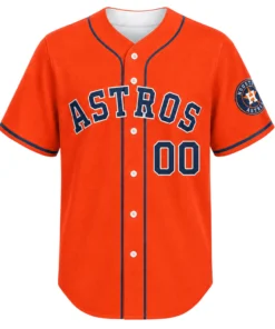 Houston Astros Custom Jersey Vibrant Orange Style