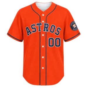 Houston Astros Custom Jersey Vibrant Orange Style