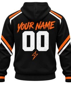 Houston Dynamo Custom Hoodie Bold H Town Black Orange