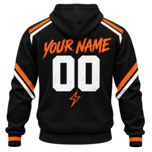 Houston Dynamo Custom Hoodie Bold H Town Black Orange