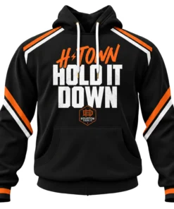 Houston Dynamo Custom Hoodie Bold H Town Black Orange