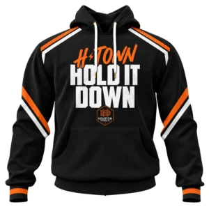Houston Dynamo Custom Hoodie Bold H Town Black Orange