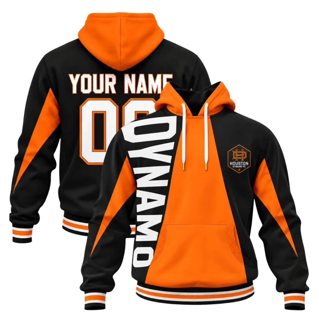 Houston Dynamo Personalized Hoodie Bold Orange Black