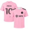 Inter Miami Pink Jersey Lionel Messi Bold Soccer Jersey