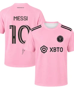 Inter Miami Pink Jersey Lionel Messi Bold Soccer Jersey
