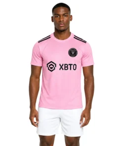 Inter Miami Pink Jersey Lionel Messi Bold Soccer Jersey