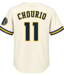 Jackson Chourio Brewers Cream Jersey Vibrant Home Style