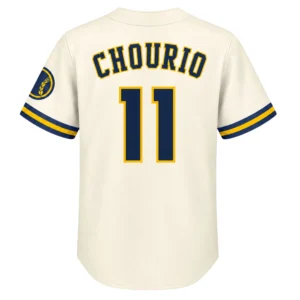 Jackson Chourio Brewers Cream Jersey Vibrant Home Style