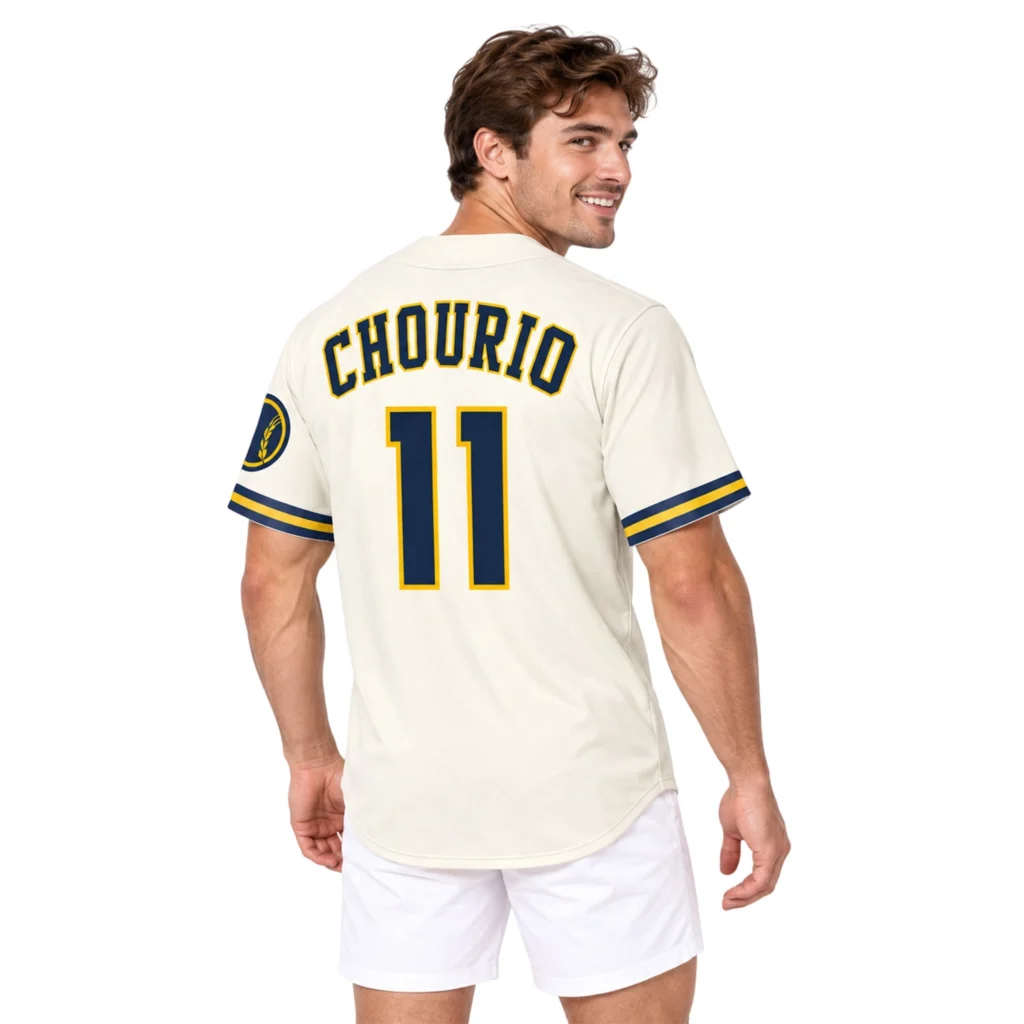 Jackson Chourio Brewers Cream Jersey Vibrant Home Style