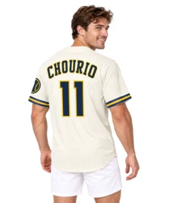 Jackson Chourio Brewers Cream Jersey Vibrant Home Style