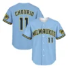 Jackson Chourio Powder Blue Jersey Dynamic Road Style