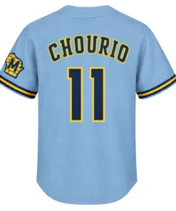 Jackson Chourio Powder Blue Jersey Dynamic Road Style