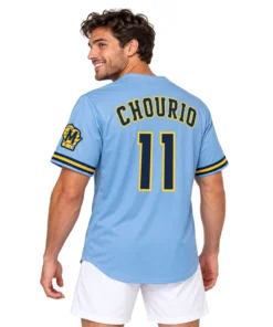 Jackson Chourio Powder Blue Jersey Dynamic Road Style
