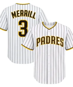 Jackson Merrill White Jersey 2026 Bold San Diego Padres Baseball