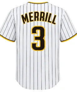 Jackson Merrill White Jersey 2026 Bold San Diego Padres Baseball