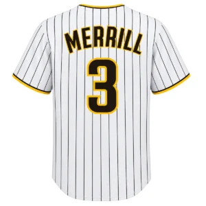 Jackson Merrill White Jersey 2026 Bold San Diego Padres Baseball