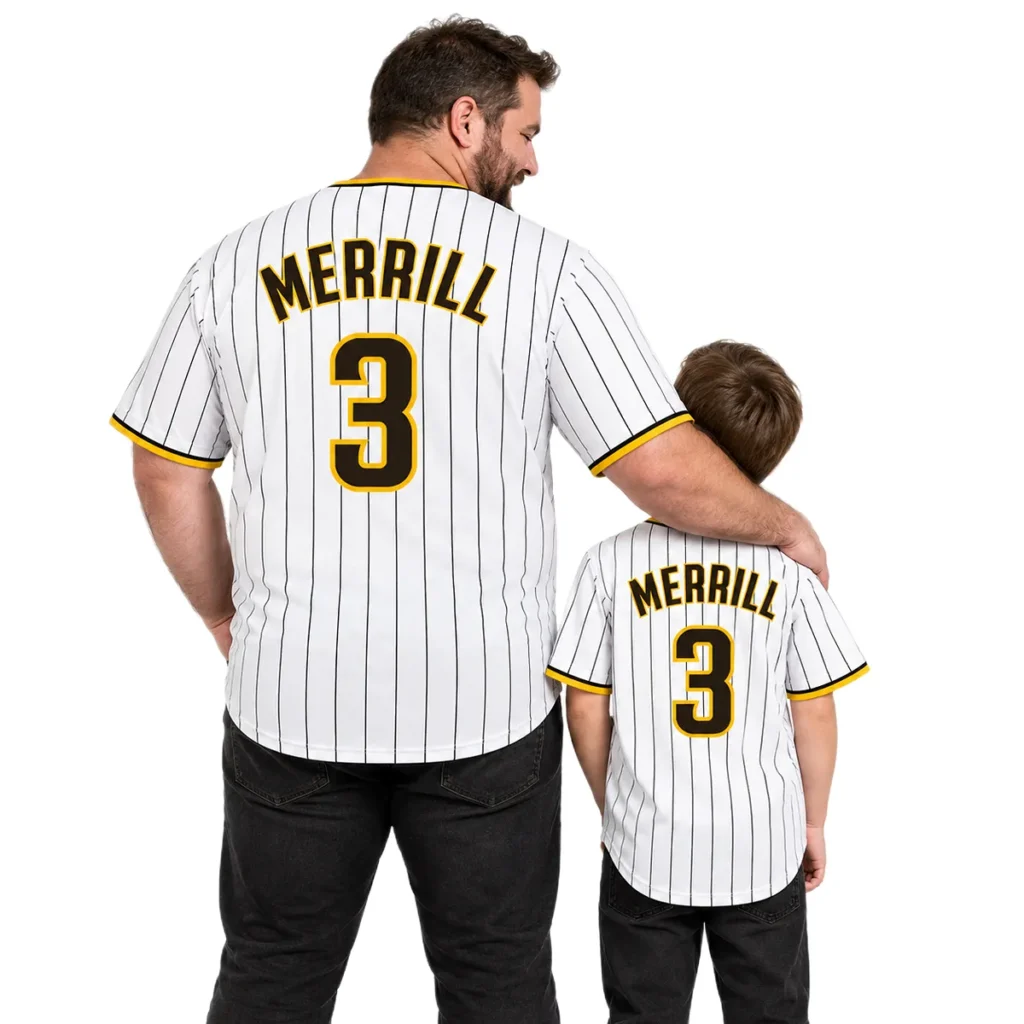 Jackson Merrill White Jersey 2026 Bold San Diego Padres Baseball