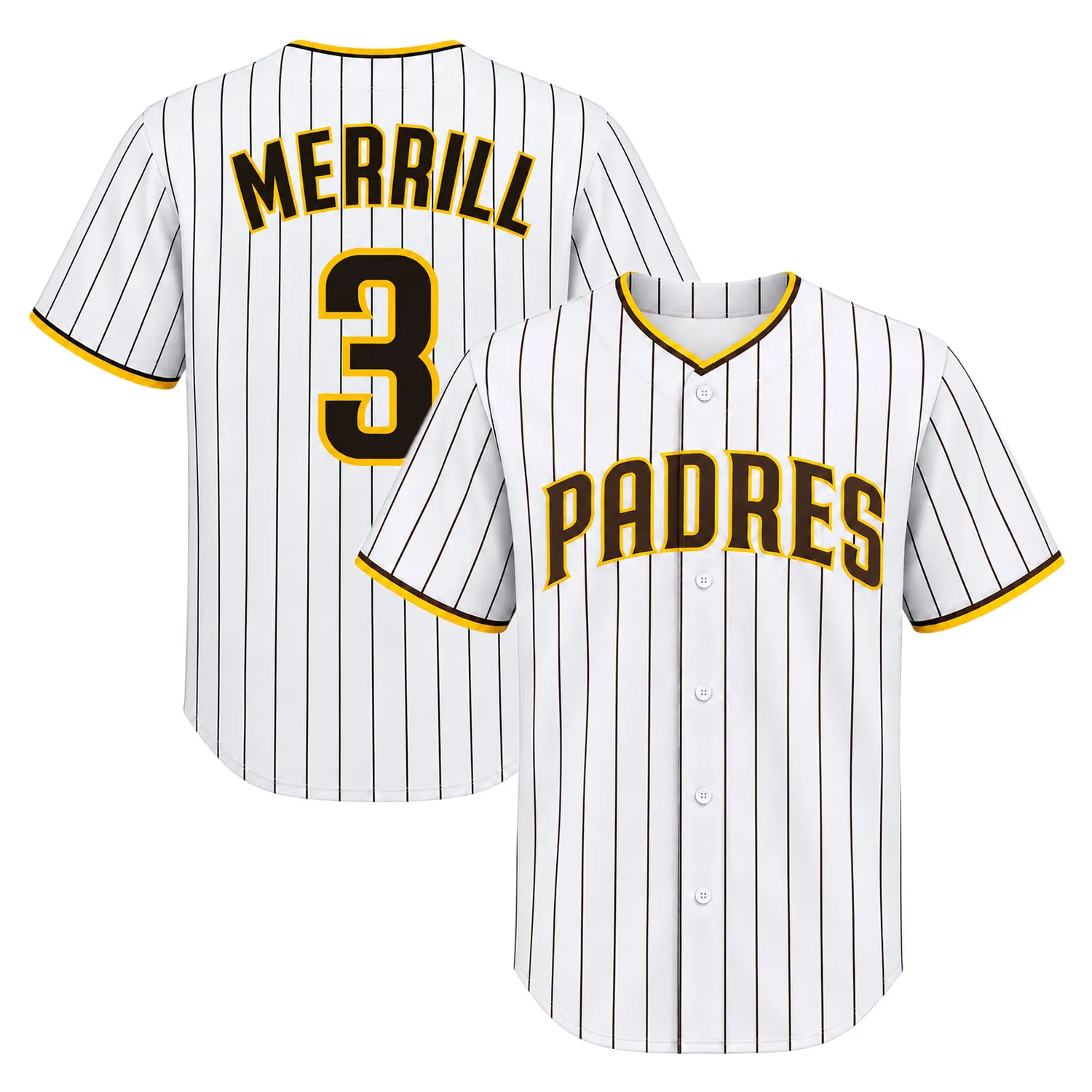 Jackson Merrill White Jersey 2026 Bold San Diego Padres Baseball