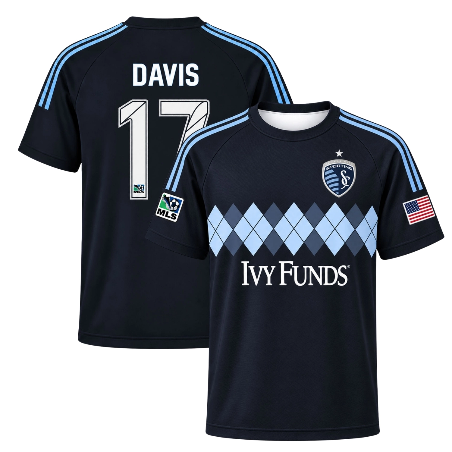 Jake Davis SKC Jersey Remarkable Black Argyle