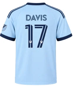 Jake Davis Sporting KC Jersey Strong Light Blue