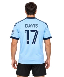 Jake Davis Sporting KC Jersey Strong Light Blue