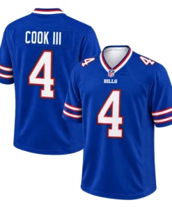 James Cook III Blue Bills Jersey Vibrant 2026 Player Style