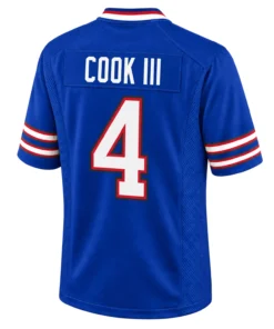 James Cook III Blue Bills Jersey Vibrant 2026 Player Style