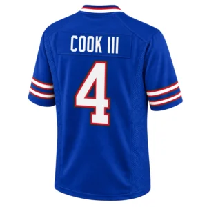 James Cook III Blue Bills Jersey Vibrant 2026 Player Style