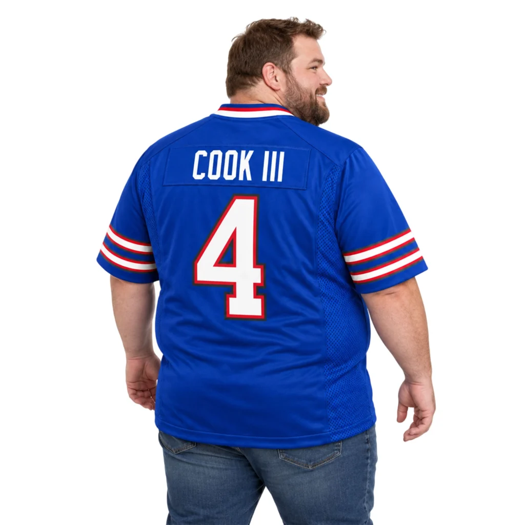 James Cook III Blue Bills Jersey Vibrant 2026 Player Style