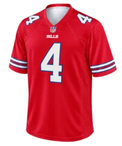 James Cook III Red Bills Jersey Bold Player Look