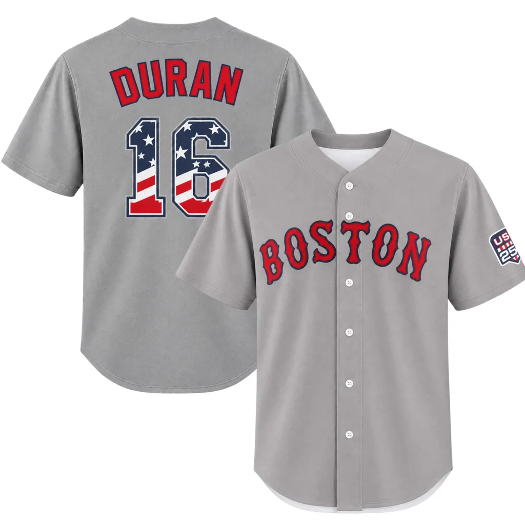 Jarren Duran Boston USA Flag Jersey Remarkable Fan Gear